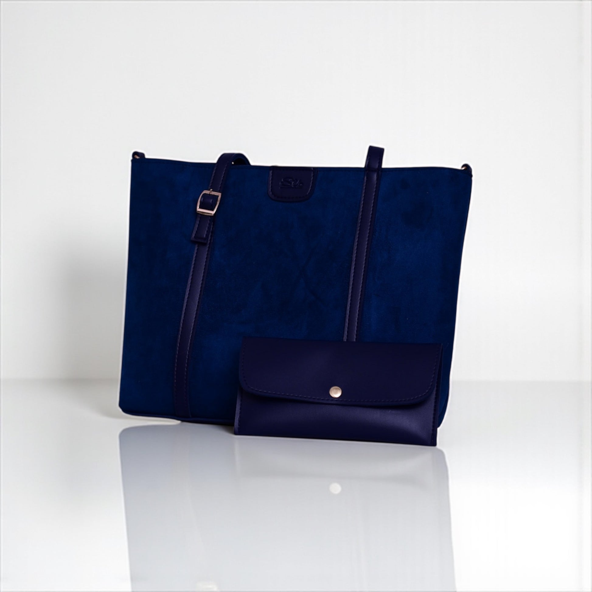 Navy Blue Leather Crossbody Wallet Bag – Shine and Carry