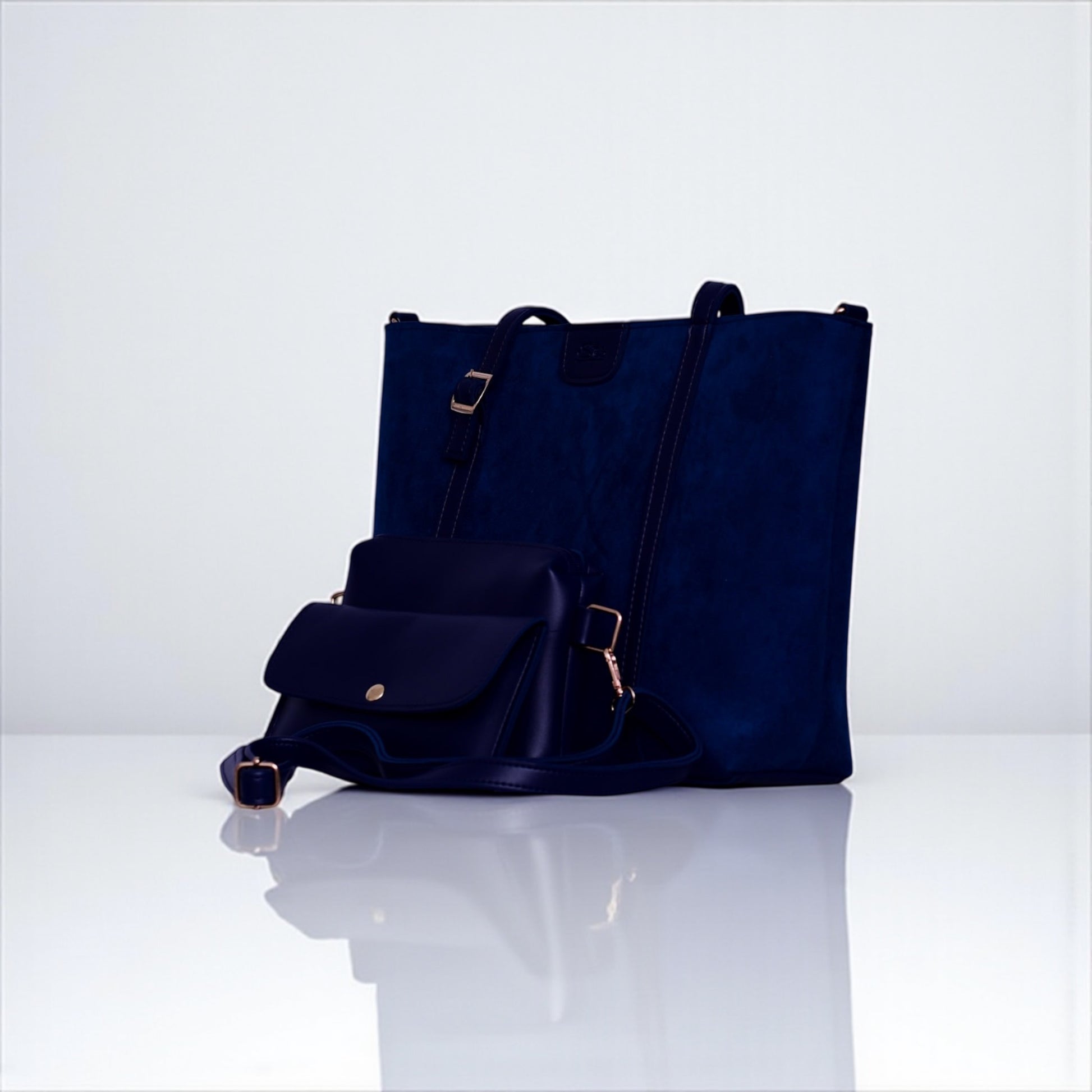 Navy Blue Leather Crossbody Wallet Bag – Shine and Carry