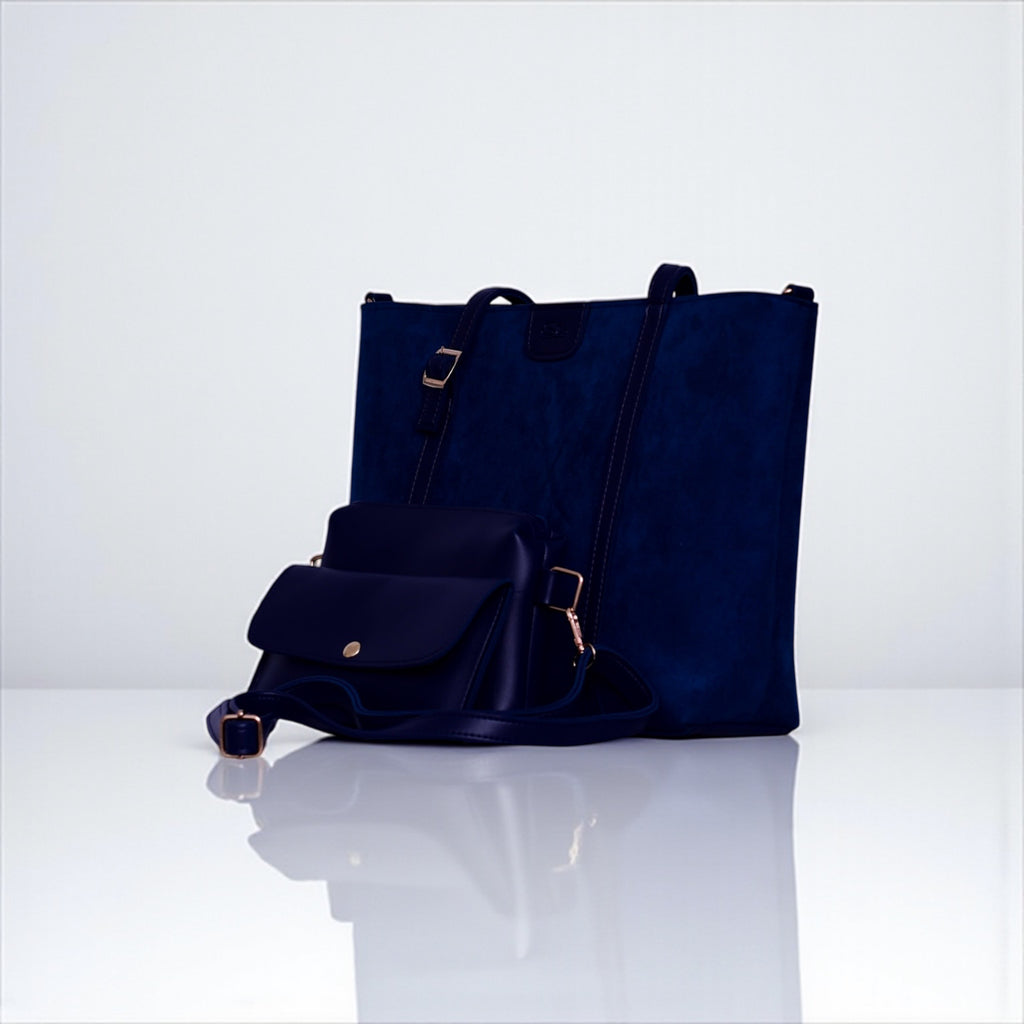 Navy Blue Leather Crossbody Wallet Bag – Shine and Carry